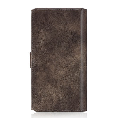 صدمات بو الجلود الحالات الهاتف ديرتبروف فليب حامل بطاقة المحفظة