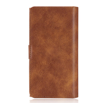 صدمات بو الجلود الحالات الهاتف ديرتبروف فليب حامل بطاقة المحفظة