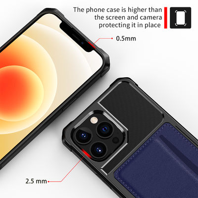 حامل بطاقة مغناطيسي رائع لهاتف Iphone 12 13 جلد مقاوم للأتربة