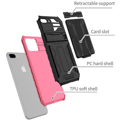 iPhone 7PLeather Phone قضية Leather Wallet Phone قضية Iphone Leather. حافظة جلدية لهاتف آيفون 7 بلس