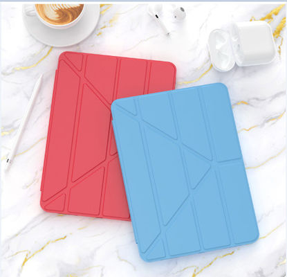 جراب Apple iPad 10.2 الذكي من جلد البولي يوريثان المقاوم للصدمات من الجيل السابع
